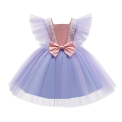 Vestido Salopete de Lantejoula e Tule Encantado - Vestido de Festa Infantil | vestido princesa | Lunuico