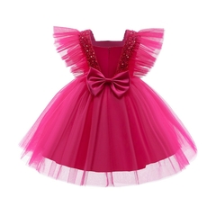 Vestido Salopete de Lantejoula e Tule Encantado - Vestido de Festa Infantil | vestido princesa | Lunuico