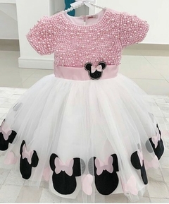 Vestido Minnie Rosa Luxo