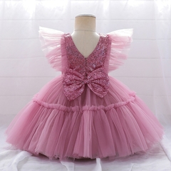 Vestido Laura lantejoulas e tule - Vestido de Festa Infantil | vestido princesa | Lunuico