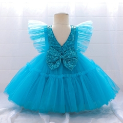 Vestido Laura lantejoulas e tule - Vestido de Festa Infantil | vestido princesa | Lunuico