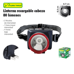 LINTERNA RECARGABLE PARA CABEZA 1W - 80 LUMEN