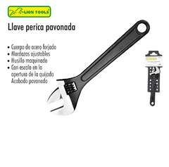 LLAVE PERICA PAVONADA DE 6" (15.25 CM)