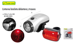 LINTERNAS PARA BICICLETAS DELANTERA Y TRASERA (5 LEDS)