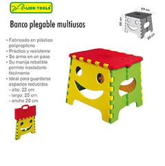 BANCO PLEGABLE MULTIUSOS (RESISTE HASTA 100 KG)