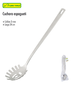 CUCHARA ESPAGUETI ACERO INOXIDABLE LION TOOLS