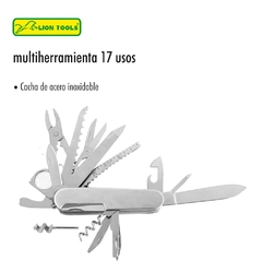 MULTIHERRAMIENTA 17 USOS CACHA DE ACERO INOXIDABLE