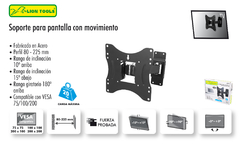 SOPORTE PARA PANTALLA DE 13" A 42" MOVIL