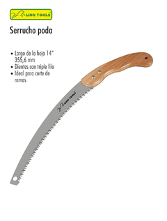 SERRUCHO PODA 14" MAGO DE MADERA