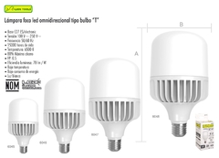 FOCO LED OMNIDIRECCIONAL TIPO BULBO "T" (15 mil Hr/vida y alta luminosidad comprobada)