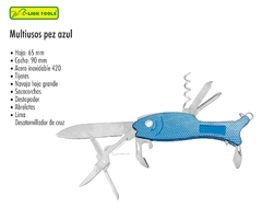 MULTIHERRAMIENTA TIPO PEZ AZUL MËTALICO