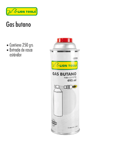 GAS BUTANO ROSCA STANDARD (495 ML.)