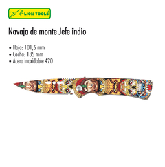 NAVAJA 4 1/2" AUTO JEFE INDIO LION TOOLS