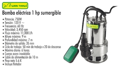 BOMBA ELECTRICA 1HP SUMERGIBLE DE ACERO INOXIDABLE + FLOTADOR