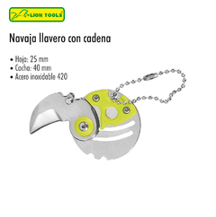 NAVAJA CON CADENA (cacha 40 mm)