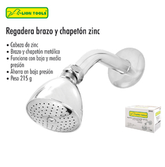 REGADERA CONICA DE 2-1/2" BRAZO Y CAHEPTON DE ZINC