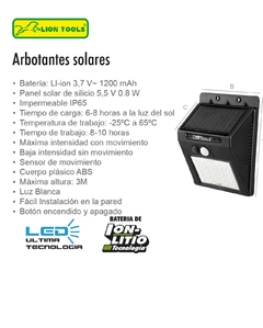 ARBOTANTE SOLAR 150 LUMEN