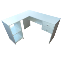 Mesa Em L com 2 gavetas MDF