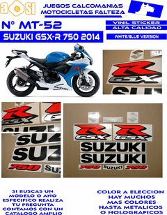 Calcomanias Suzuki Gsx-r 750 2011 2014 2016 2017 - tienda en línea