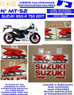 Calcomanias Suzuki Gsx-r 750 2011 2014 2016 2017 - comprar en línea