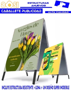 Caballete Publicitario + Lona + Diseño Vip De 90x60 Cm Plus - tienda en línea