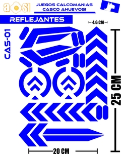 Imagen de CALCOMANIAS REFLECTIVAS PARA CASCO BICI MOTO O AUTO