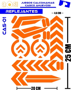 CALCOMANIAS REFLECTIVAS PARA CASCO BICI MOTO O AUTO - tienda en línea