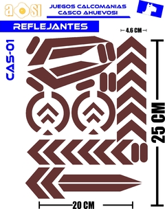 CALCOMANIAS REFLECTIVAS PARA CASCO BICI MOTO O AUTO en internet