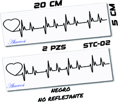 CALCOMANIAS REFLEJANTES CORAZON - tienda en línea
