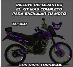 DM 200 KIT DE CALCOMANIAS IMPRESO EN TORNASON DM 200 MORADO en internet