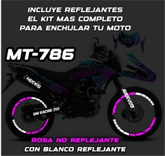 DM 250 KIT DE CALCOMANIAS VINIL RACING FOX + REFLEJANTES (A2) en internet