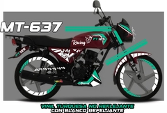 Imagen de FT 125 ROJA CUSTOM Kit de CALCOMANIAS Racing