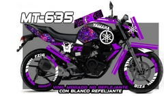 FZ 16 YAMAHA + COLLAGE GENGAR KIT DE CALCOMANIAS RACING