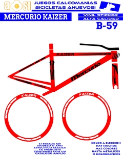 Mercurio Kaiser 26 Calcomanias para bici Personalizada con Calcomanias pra Rines Aerodinamicos - tienda en línea