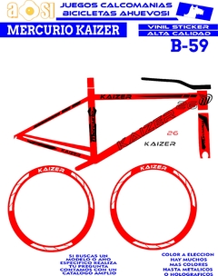 Mercurio Kaiser 26 Calcomanias para bici Personalizada con Calcomanias pra Rines Aerodinamicos - Ahuevosi