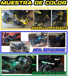 KIT CALCOMANIAS REFLEJANTES PULSAR NS 200 BAJAJ SUPREME CONTORNOS