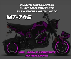 NAVI KIT DE CALCOMANIAS VINILHONDA NAVI ROSA CON NEGRO en internet