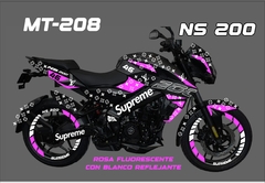 KIT CALCOMANIAS REFLEJANTES PULSAR NS 200 BAJAJ SUPREME CONTORNOS - comprar en línea