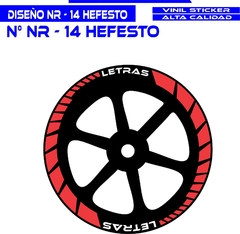 CALCOMANIAS RIN DISEÑO: NR - 14 HEFESTO - comprar en línea