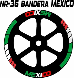 CALCOMANIAS RIN DISEÑO: NR - 36 BANDERA MEXICO