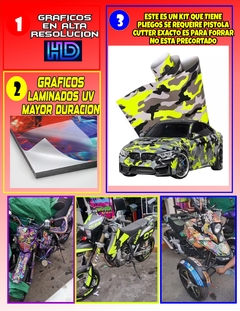 KIT CALCOMANIAS VINIL LAMINADO GENGAR + REFLEJANTES HONDA TOOL 125 - comprar en línea