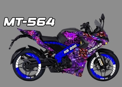 RS 200 PULSAR BAJAJ KIT DE CALCOMANIAS REFLEJANTES + COLLAGE DE GENGAR IMPRESO - tienda en línea