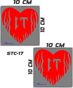 Imagen de CALCOMANIAS REFLEJANTES CT CORAZON