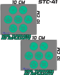 CALCOMANIAS REFLEJANTES 7 ESFERAS DEL DRAGON - tienda en línea