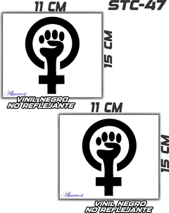 CALCOMANIAS REFLEJANTES FEMINISTA MUJER LUCHA - tienda en línea