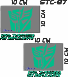 CALCOMANIAS REFLEJANTES AUTOBOTS Y DECEPTICONS - tienda en línea