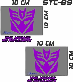 CALCOMANIAS REFLEJANTES DECEPTICONS - comprar en línea