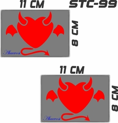Imagen de CALCOMANIAS REFLEJANTES CORAZON DEMONIACO