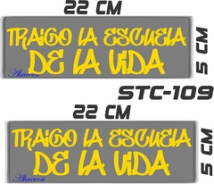 CALCOMANIAS REFLEJANTES TRAIGO LA ESCUELA DE LA VIDA - Ahuevosi