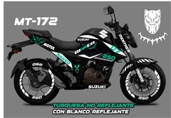 KIT REFLECTIVOS Suzuki Gixxer 250 Naked Panter ApodO en internet